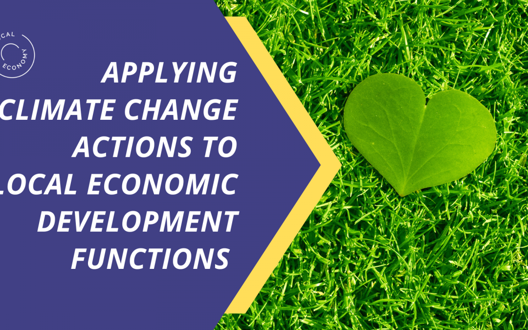Applying climate change actions to local economic development functions