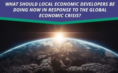 What should local economic developers be doing in response to the emerging global economic crisis?